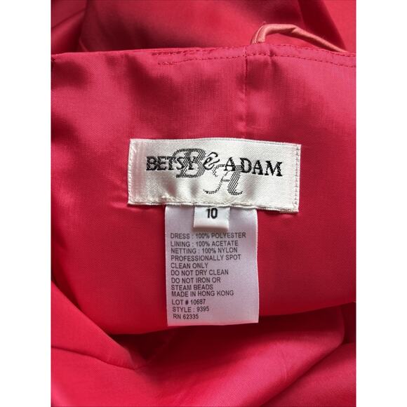 NEW Vintage Betsy & Adam Embroidered Midi Dress Women's 10 Pink Ombre Formal - Picture 10 of 10